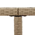 Miniatyrbillede 8 af 9: vidaXL havebord 109x107x74 cm polyrattan og massivt akacietræ beige -  Haveborde
