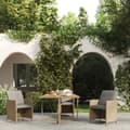 Miniatyrbillede 1 af 9: vidaXL havebord 109x107x74 cm polyrattan og massivt akacietræ beige -  Haveborde
