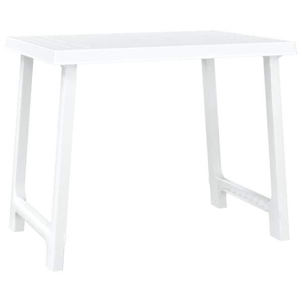 vidaXL campingbord 79x56x64 cm PP trælook hvid -  Haveborde