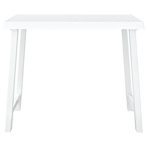 vidaXL campingbord 79x56x64 cm PP trælook hvid -  Haveborde