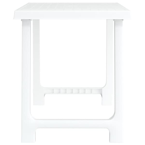 vidaXL campingbord 79x56x64 cm PP trælook hvid -  Haveborde