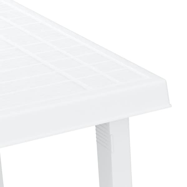 vidaXL campingbord 79x56x64 cm PP trælook hvid -  Haveborde