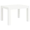 Miniatyrbillede 3 af 8: vidaXL havebord 59x47x40 cm PP hvid -  Haveborde