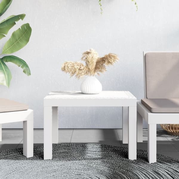 vidaXL havebord 59x47x40 cm PP hvid - Haveborde