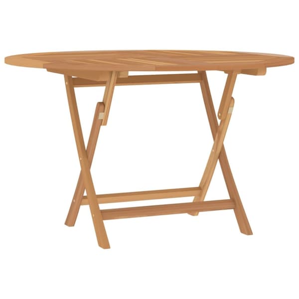 vidaXL foldbart havebord Ø 110x75 cm massivt teaktræ -  Haveborde