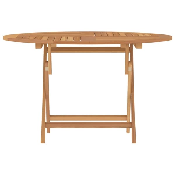 vidaXL foldbart havebord Ø 110x75 cm massivt teaktræ -  Haveborde