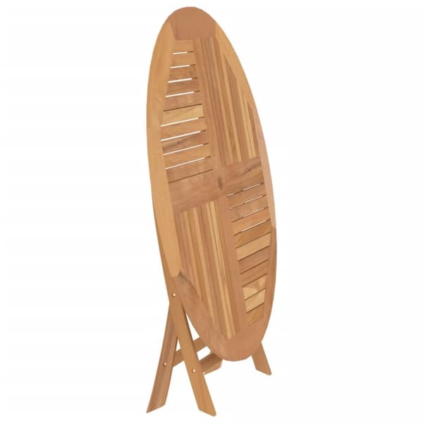 vidaXL foldbart havebord Ø 110x75 cm massivt teaktræ -  Haveborde