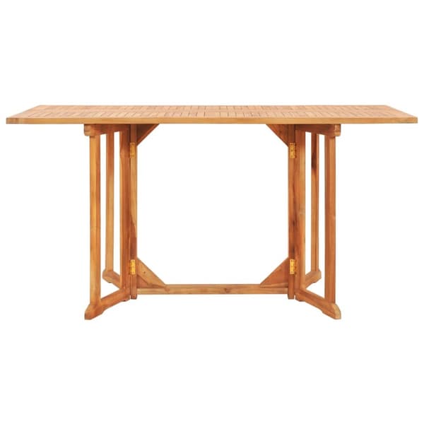 vidaXL foldbart havebord 150x90x75 cm massivt teaktræ -  Haveborde