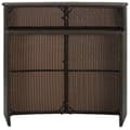 Pikkukuva 3 / 10: vidaXL Puutarhan baaripöytä ruskea 120x55x110 cm polyrottinki -  Ulkopöydät