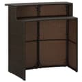 Pikkukuva 4 / 10: vidaXL Puutarhan baaripöytä ruskea 120x55x110 cm polyrottinki -  Ulkopöydät