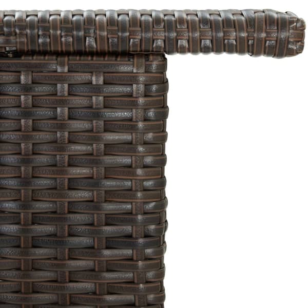 vidaXL Puutarhan baaripöytä ruskea 120x55x110 cm polyrottinki -  Ulkopöydät