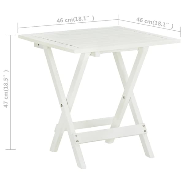 vidaXL bistrobord massivt akacietræ 46x46x47 cm -  Haveborde