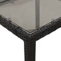Miniatyrbillede 9 af 11: vidaXL havebord med glastop 90x90x75 cm polyrattan sort -  Haveborde