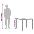 Miniatyrbillede 11 af 11: vidaXL havebord med glastop 90x90x75 cm polyrattan sort -  Haveborde