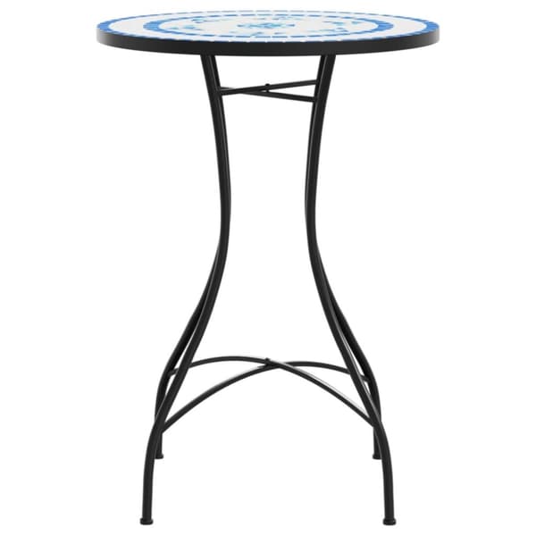 vidaXL Mosaiikkibistropöytä sininen ja valkoinen Ø50x70 cm keramiikka -  Ulkopöydät