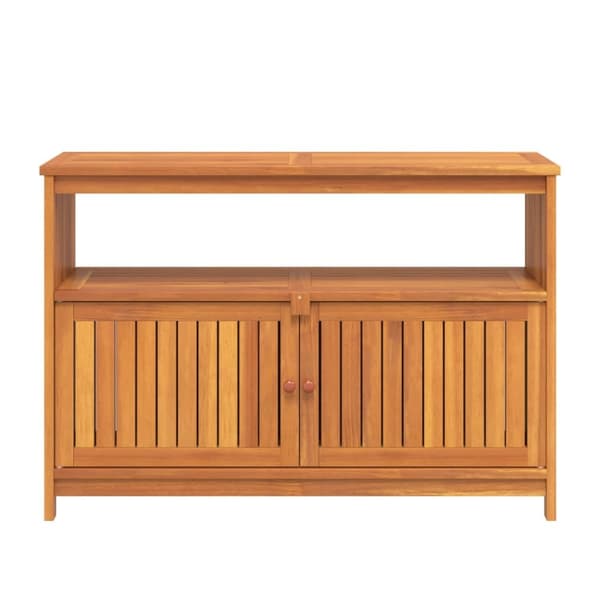 vidaXL Konsolipöytä ulos 110x35x75 cm täysi akasiapuu -  Ulkopöydät