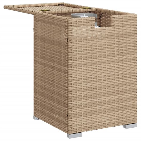 vidaXL gasflaskeskjuler 40x40x60 cm polyrattan beige - Haveborde