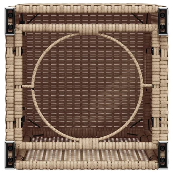 vidaXL gasflaskeskjuler 40x40x60 cm polyrattan beige - Haveborde