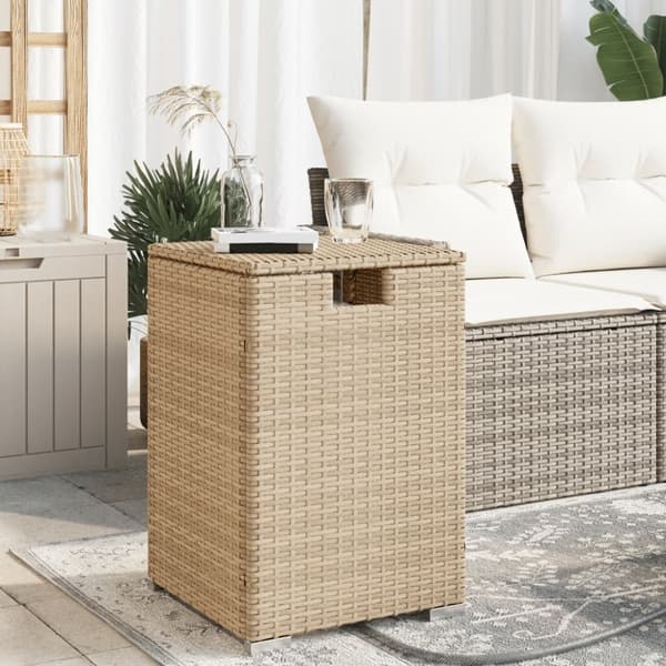 vidaXL gasflaskeskjuler 40x40x60 cm polyrattan beige - Haveborde