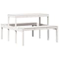 Pikkukuva 7 / 10: vidaXL Piknikpöytä valkoinen 110x134x75 cm täysi mänty -  Ulkopöydät