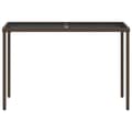 Miniatyrbillede 5 af 11: vidaXL havebord med glastop 115x54x74 cm polyrattan brun -  Haveborde