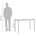 Miniatyrbillede 10 af 11: vidaXL havebord med glastop 115x54x74 cm polyrattan brun -  Haveborde