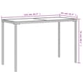 Miniatyrbillede 11 af 11: vidaXL havebord med glastop 115x54x74 cm polyrattan brun -  Haveborde