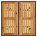 Miniatyrbillede 8 af 11: vidaXL havebord med akacietop 80x80x75 cm polyrattan sort -  Haveborde