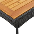 Miniatyrbillede 9 af 11: vidaXL havebord med akacietop 80x80x75 cm polyrattan sort -  Haveborde