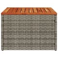 Pikkukuva 6 / 10: vidaXL Puutarhapöytä harmaa 55x55x37 cm polyrottinki ja akasiapuu -  Ulkopöydät