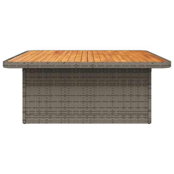 vidaXL havebord 110x110x71 cm polyrattan og massivt akacietræ grå - Haveborde
