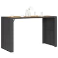 Miniatyrbillede 5 af 11: vidaXL havebord med akacietop 185x80x110 cm polyrattan sort -  Haveborde