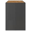Miniatyrbillede 7 af 11: vidaXL havebord med akacietop 185x80x110 cm polyrattan sort -  Haveborde