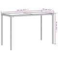Miniatyrbillede 11 af 11: vidaXL havebord med glastop 115x54x74 cm polyrattan beige -  Haveborde