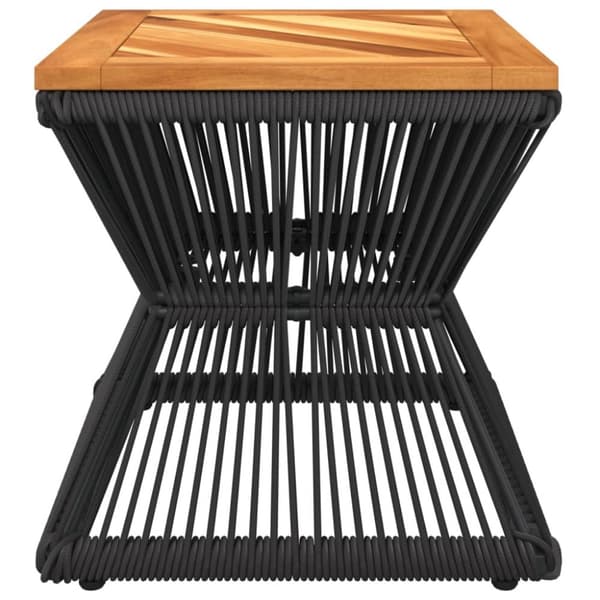 vidaXL sofabord med trådnetbase 38x38x38 cm massivt akacietræ sort - Haveborde