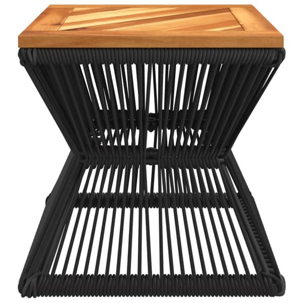 vidaXL sofabord med trådnetbase 38x38x38 cm massivt akacietræ sort - Haveborde