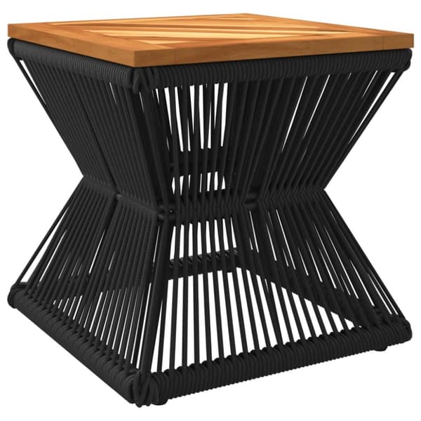 vidaXL sofabord med trådnetbase 38x38x38 cm massivt akacietræ sort - Haveborde
