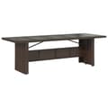 Miniatyrbillede 3 af 11: vidaXL havebord med glastop 240x90x75 cm polyrattan brun -  Haveborde