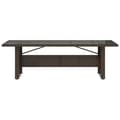 Miniatyrbillede 5 af 11: vidaXL havebord med glastop 240x90x75 cm polyrattan brun -  Haveborde
