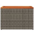 Miniatyrbillede 8 af 11: vidaXL havesideborde 2 stk. 55x34x37 cm polyrattan og massivt træ grå -  Haveborde