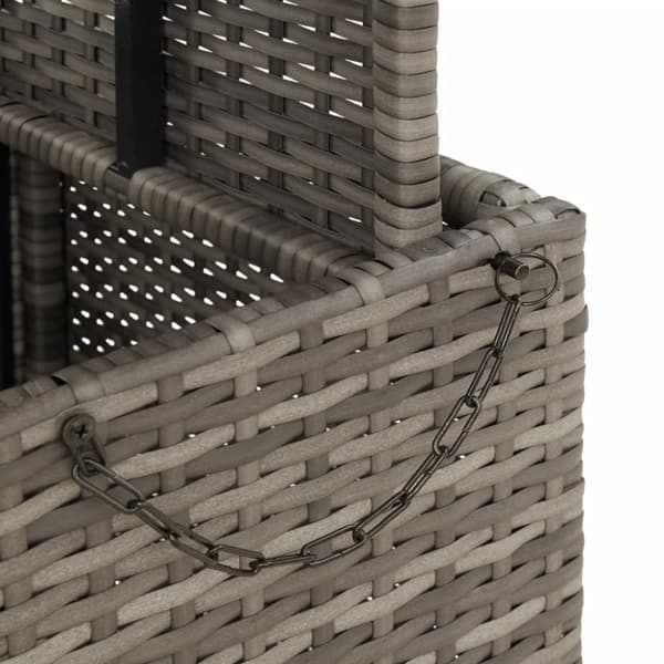 vidaXL havebord 80x80x71 cm polyrattan og massivt akacietræ grå -  Haveborde