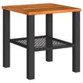 Miniatyrbillede 3 af 11: vidaXL havebord 40x40x42 cm polyrattan og akacietræ sort -  Haveborde