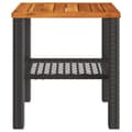 Miniatyrbillede 6 af 11: vidaXL havebord 40x40x42 cm polyrattan og akacietræ sort -  Haveborde