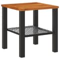 Miniatyrbillede 7 af 11: vidaXL havebord 40x40x42 cm polyrattan og akacietræ sort -  Haveborde