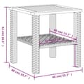 Miniatyrbillede 11 af 11: vidaXL havebord 40x40x42 cm polyrattan og akacietræ sort -  Haveborde