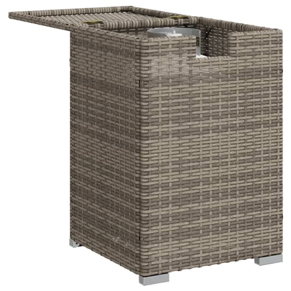 vidaXL gasflaskeskjuler 40x40x60 cm polyrattan grå -  Haveborde