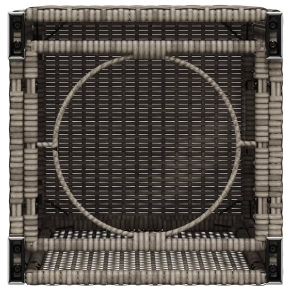 vidaXL gasflaskeskjuler 40x40x60 cm polyrattan grå -  Haveborde