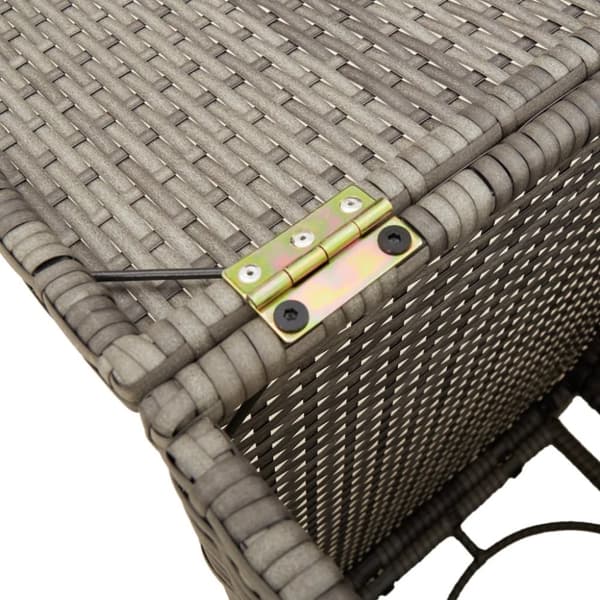 vidaXL gasflaskeskjuler 40x40x60 cm polyrattan grå -  Haveborde
