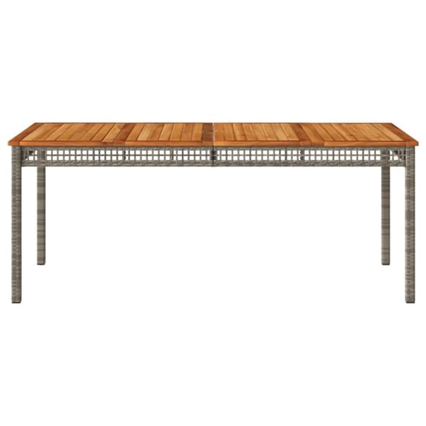 vidaXL havebord 180x90x75 cm polyrattan og akacietræ grå -  Haveborde