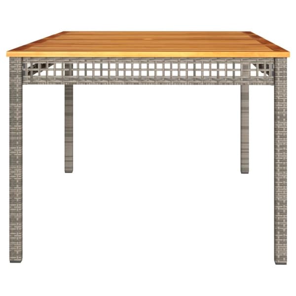 vidaXL havebord 180x90x75 cm polyrattan og akacietræ grå -  Haveborde